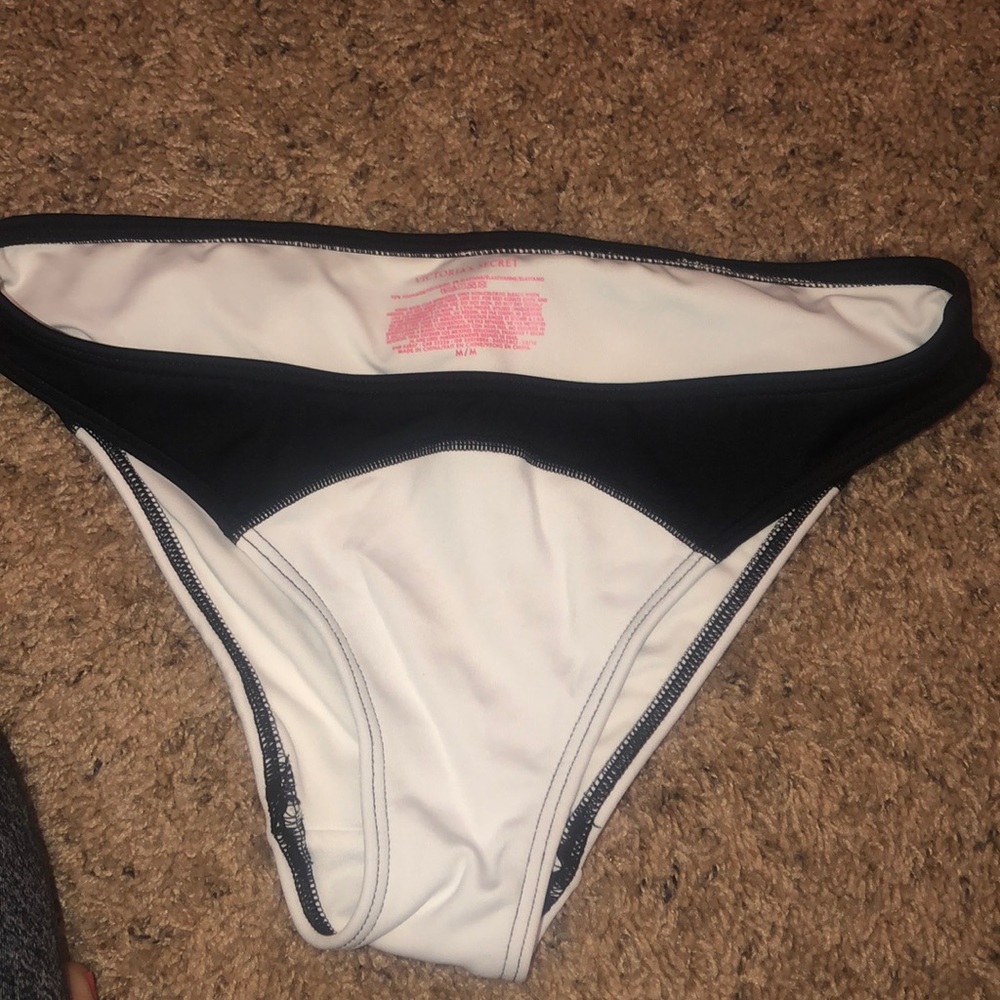 black and white Victoria Secret swim bottoms